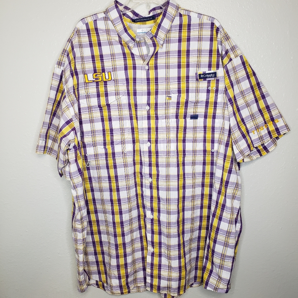 LSU Columbia XXL Super Bonehead short sleeve shirt